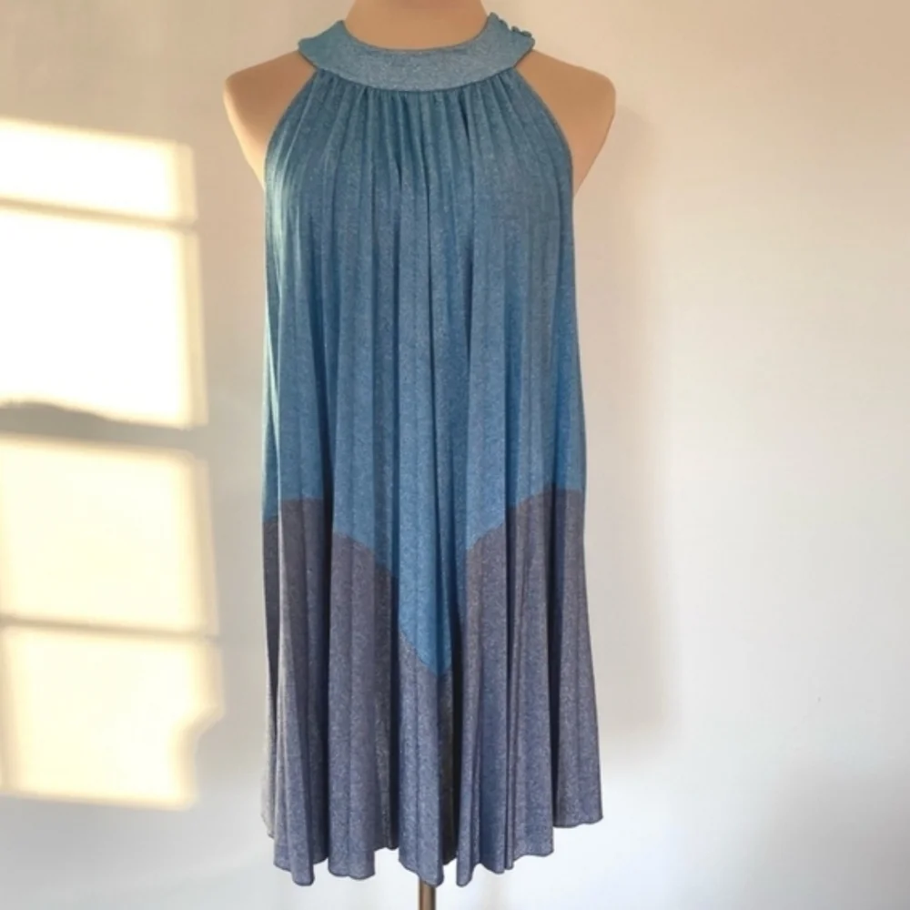 Free People Metallic Love Pleated Dress